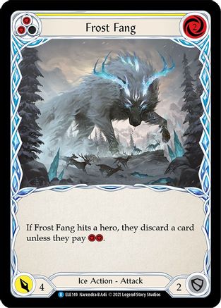 Frost Fang (Yellow) [U-ELE149] Unlimited Rainbow Foil Flesh And Blood Single Flesh And Blood   