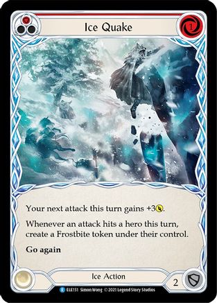Ice Quake (Red) [ELE151] (Tales of Aria)  1st Edition Normal Flesh And Blood Single Flesh And Blood   