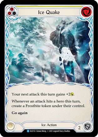 Ice Quake (Yellow) [ELE152] (Tales of Aria)  1st Edition Normal Flesh And Blood Single Flesh And Blood   