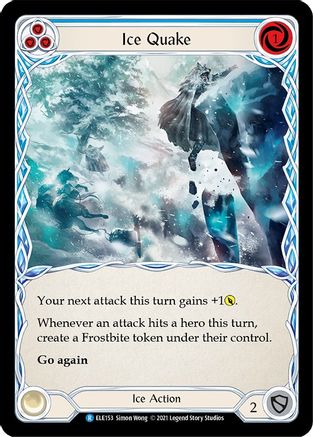 Ice Quake (Blue) [U-ELE153] Unlimited Rainbow Foil Flesh And Blood Single Flesh And Blood   