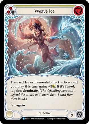 Weave Ice (Yellow) [U-ELE155] Unlimited Rainbow Foil Flesh And Blood Single Flesh And Blood   