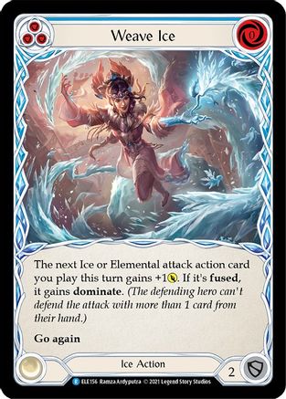 Weave Ice (Blue) [U-ELE156] Unlimited Rainbow Foil Flesh And Blood Single Flesh And Blood   