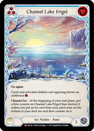 Channel Lake Frigid (Alternate Art) [ELE146] (Tales of Aria)  1st Edition Rainbow Foil Flesh And Blood Single Flesh And Blood   