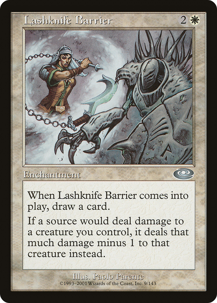 Lashknife Barrier (PLS-009) [Planeshift] Foil MTG Single Wizards of the Coast