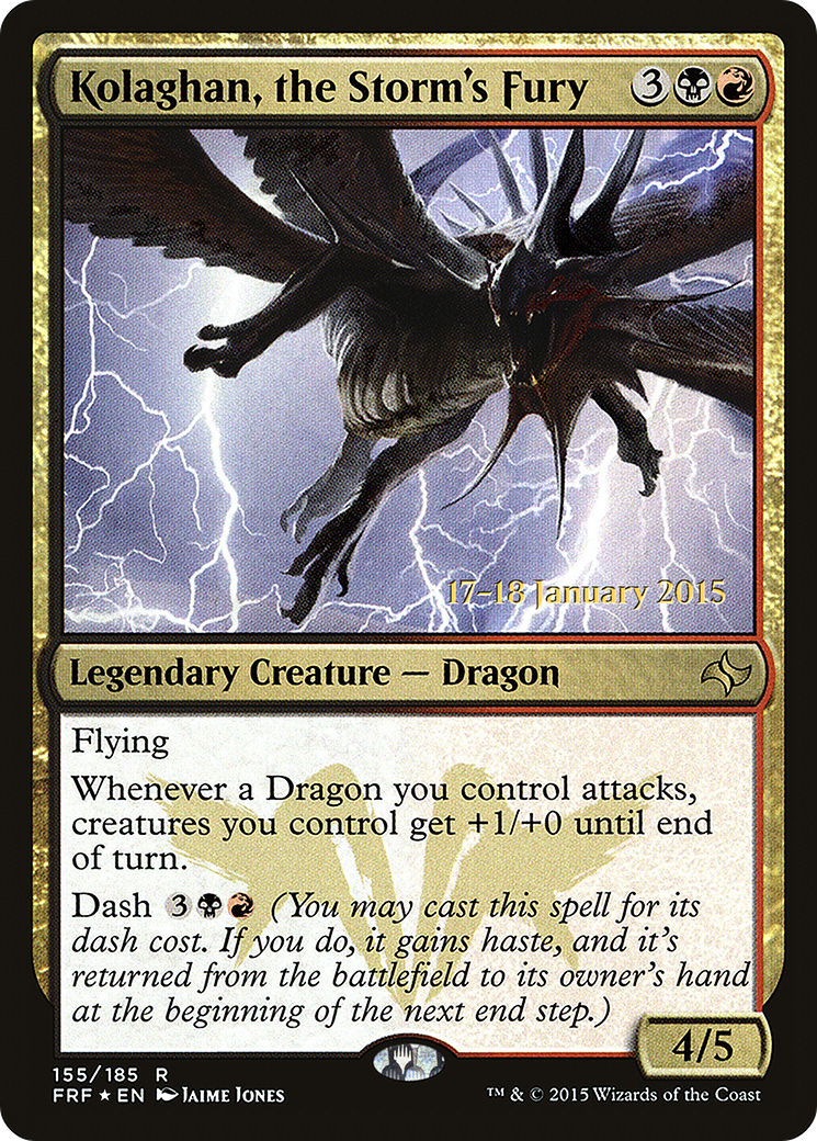Kolaghan, the Storm's Fury [Fate Reforged Prerelease Promos] MTG Single Magic: The Gathering