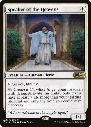 Speaker of the Heavens (LIST-038/274) [Mystery Booster] The List Reprints MTG Single Wizards of the Coast