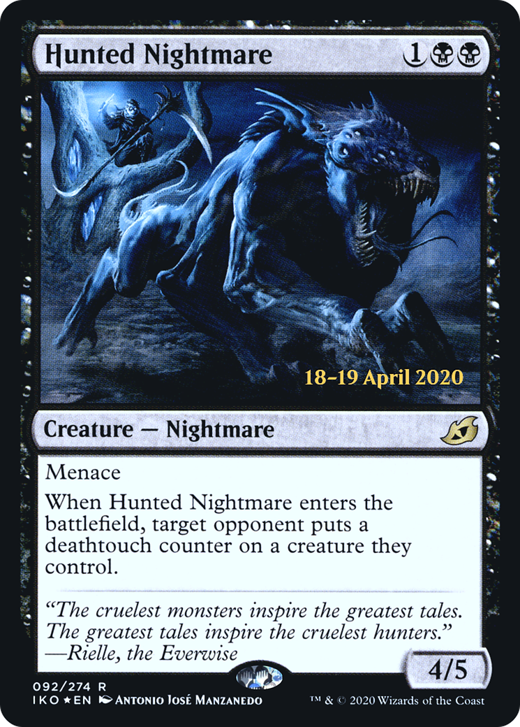 Hunted Nightmare (PRE-092) [Ikoria: Lair of Behemoths Promos] Foil MTG Single Wizards of the Coast