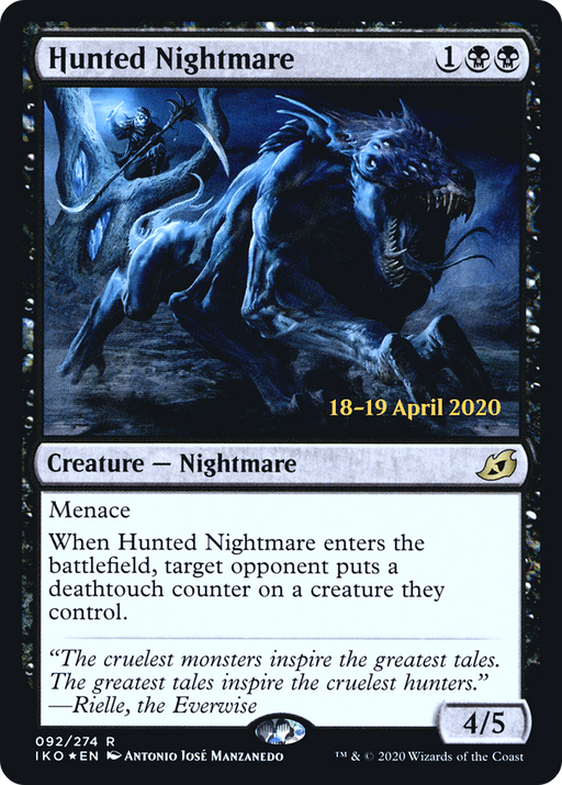 Hunted Nightmare (PRE-092) [Ikoria: Lair of Behemoths Promos] Foil MTG Single Wizards of the Coast