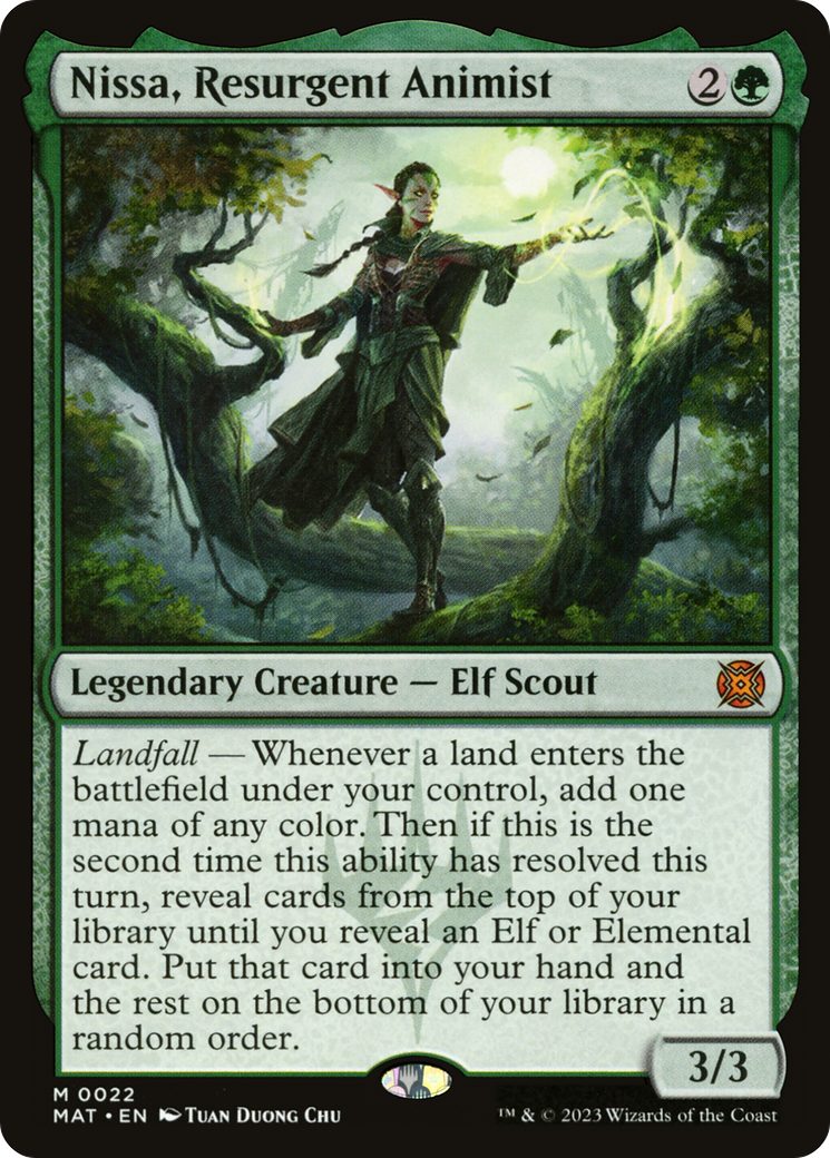Nissa, Resurgent Animist (MAT-022) [March of the Machine: The Aftermath] Foil MTG Single Wizards of the Coast
