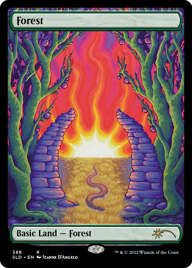 Forest (388) (SLD-388) [Secret Lair] Drop Foil MTG Single Wizards of the Coast