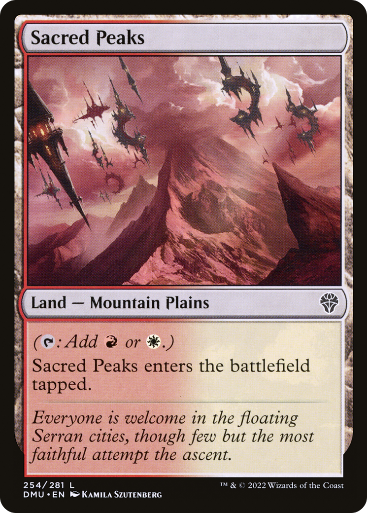 Sacred Peaks (DMU-254) [Dominaria United] MTG Single Wizards of the Coast