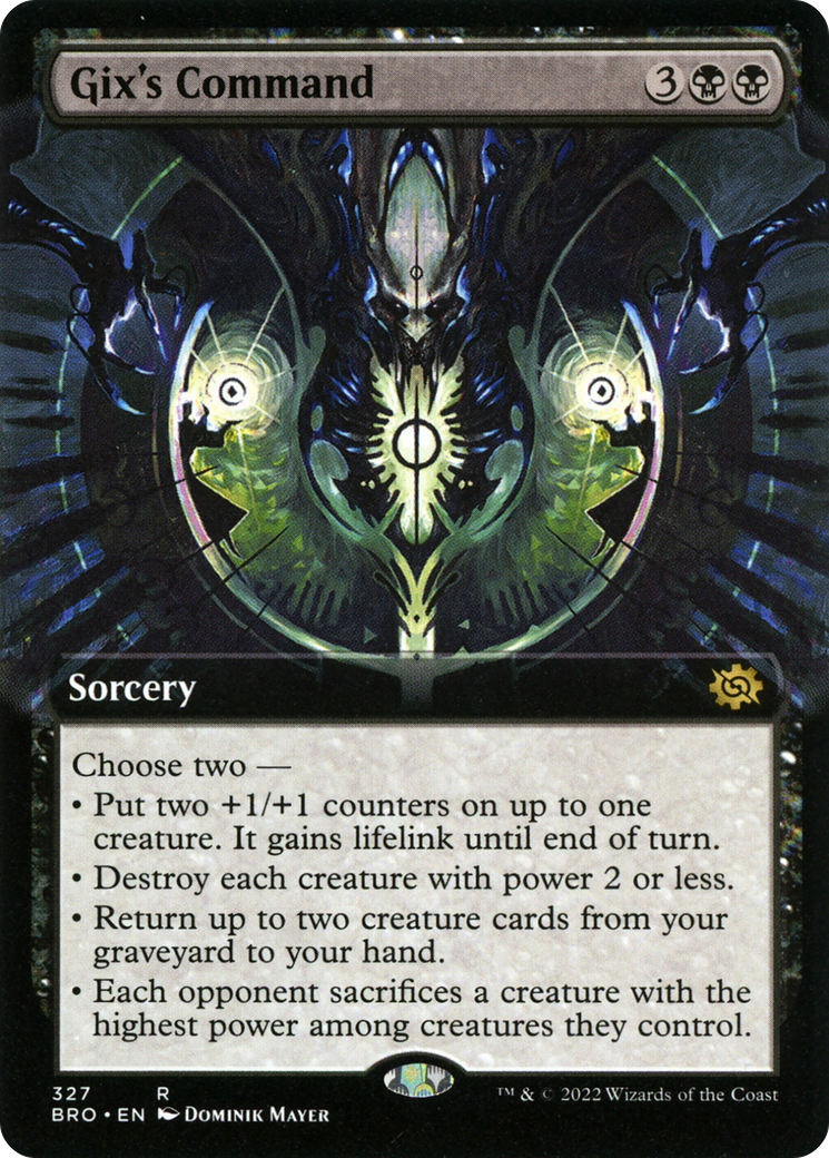 Gix's Command (BRO-327) [The Brothers' War] (Extended Art) MTG Single Wizards of the Coast