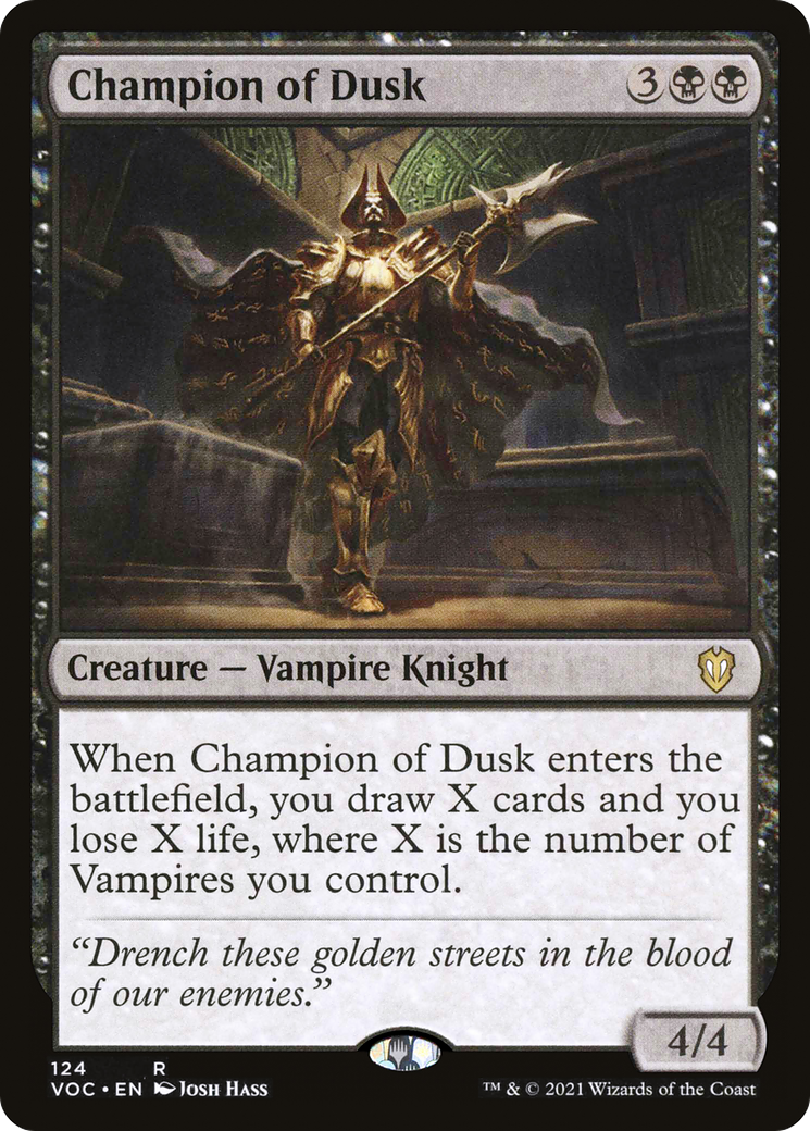 Champion of Dusk (VOC-124) [Crimson Vow Commander] MTG Single Wizards of the Coast