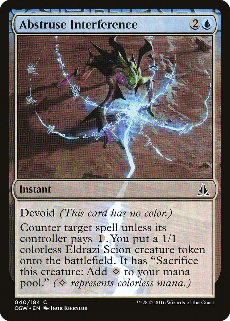 Abstruse Interference (OGW-040) [Oath of the Gatewatch] MTG Single Wizards of the Coast