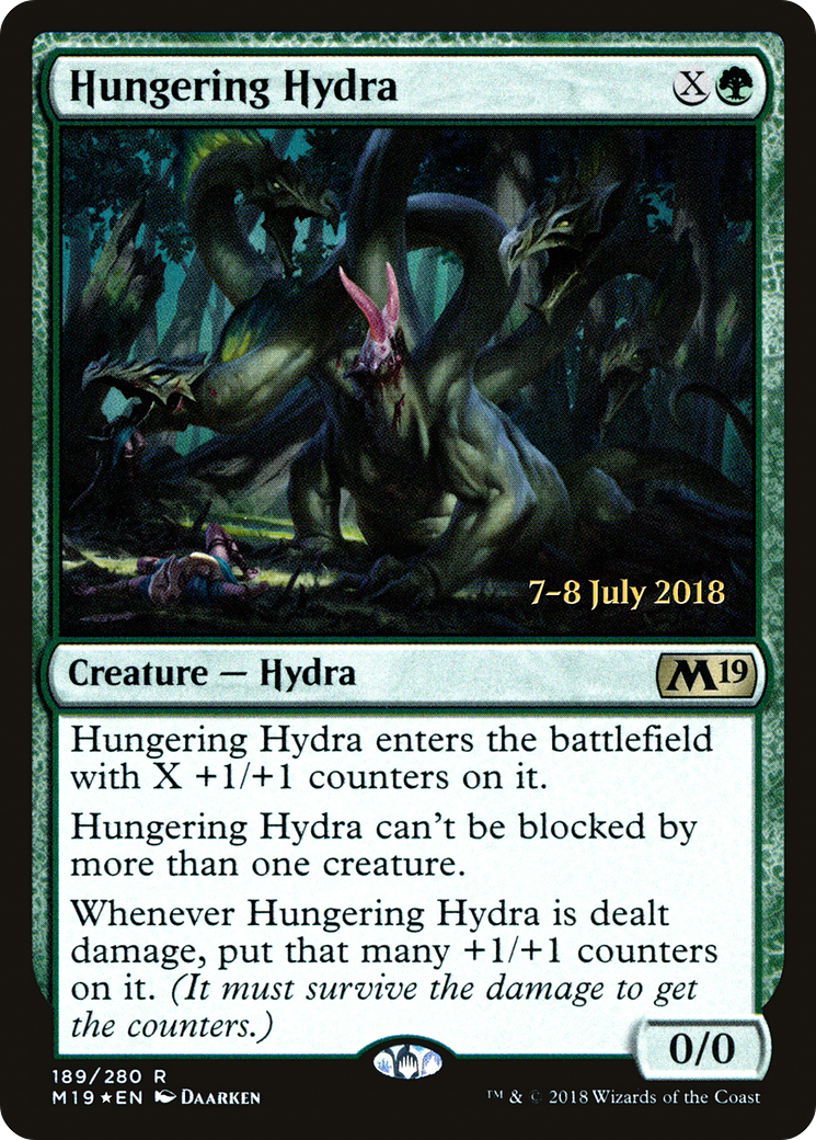 Hungering Hydra (PRE-189) [Core Set 2019 Promos] Foil MTG Single Wizards of the Coast