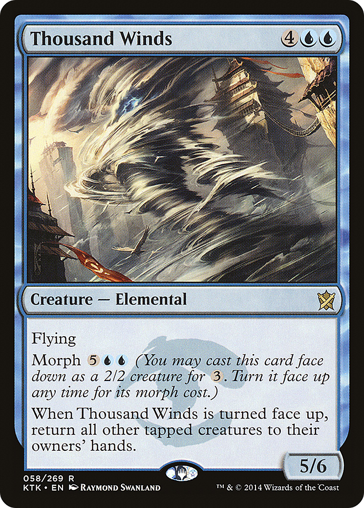 Thousand Winds (KTK-058) [Khans of Tarkir] Foil MTG Single Wizards of the Coast