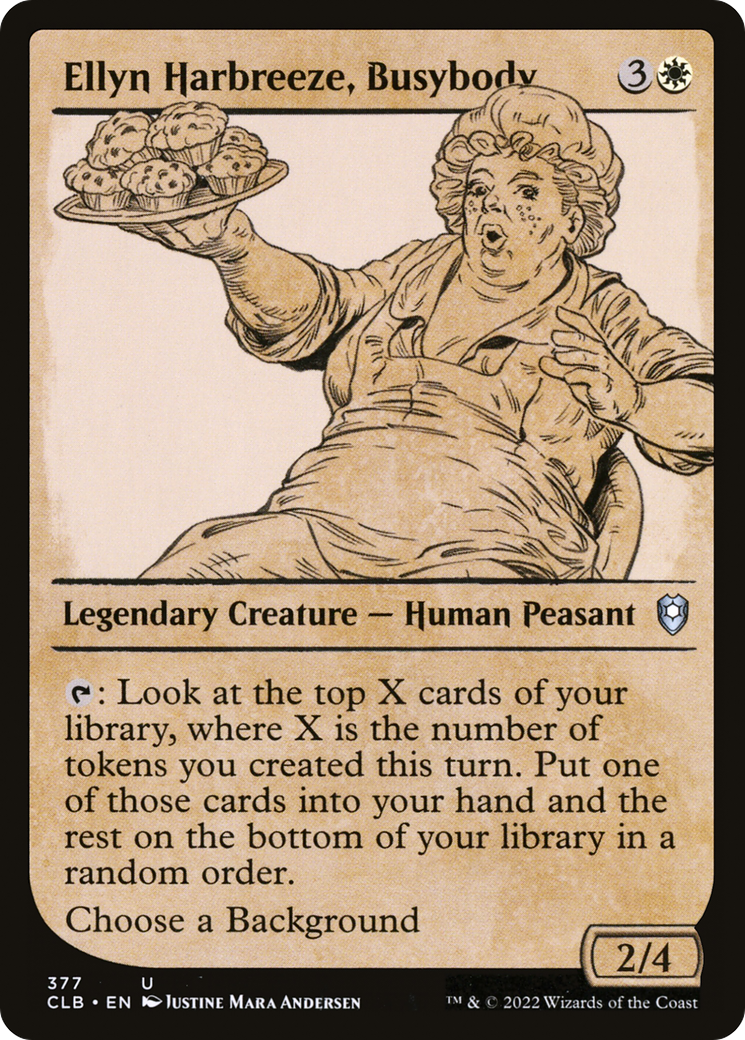 Ellyn Harbreeze, Busybody (CLB-377) [Commander Legends: Battle for Baldur's Gate] (Showcase) MTG Single Wizards of the Coast