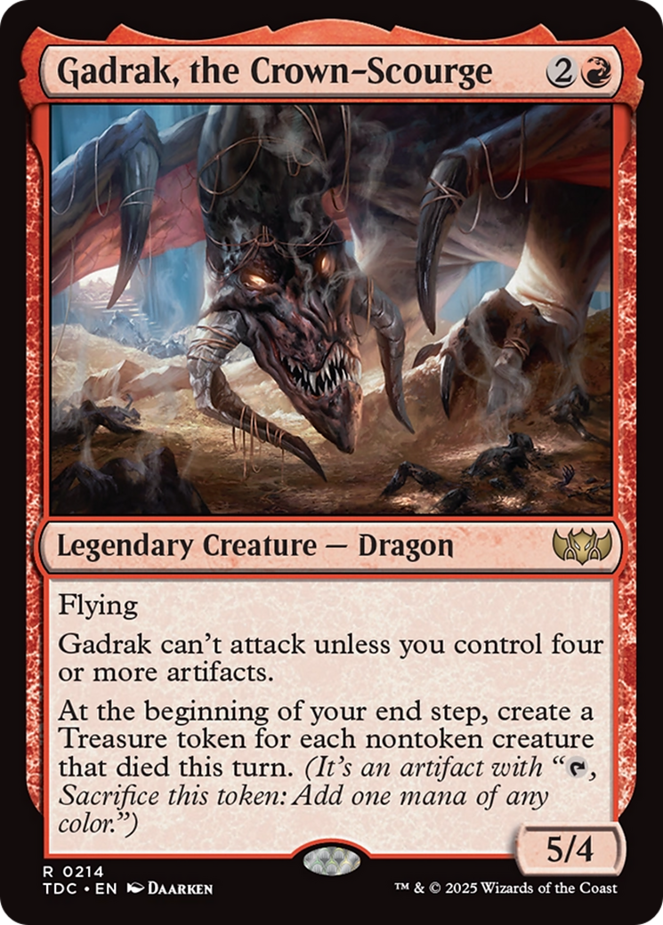 Gadrak, the Crown-Scourge (TDC-214) [Commander: Tarkir: Dragonstorm] MTG Single Wizards of the Coast