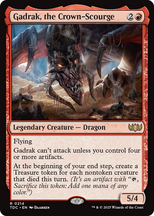 Gadrak, the Crown-Scourge (TDC-214) [Commander: Tarkir: Dragonstorm] MTG Single Wizards of the Coast