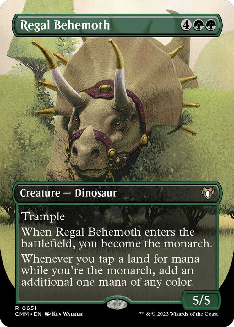 Regal Behemoth (CMM-651) [Commander Masters] (Borderless) MTG Single Wizards of the Coast