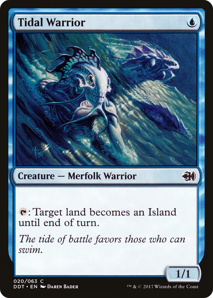 Tidal Warrior (DDT-020) [Misc] Duel Decks: Merfolk vs. Goblins MTG Single Wizards of the Coast