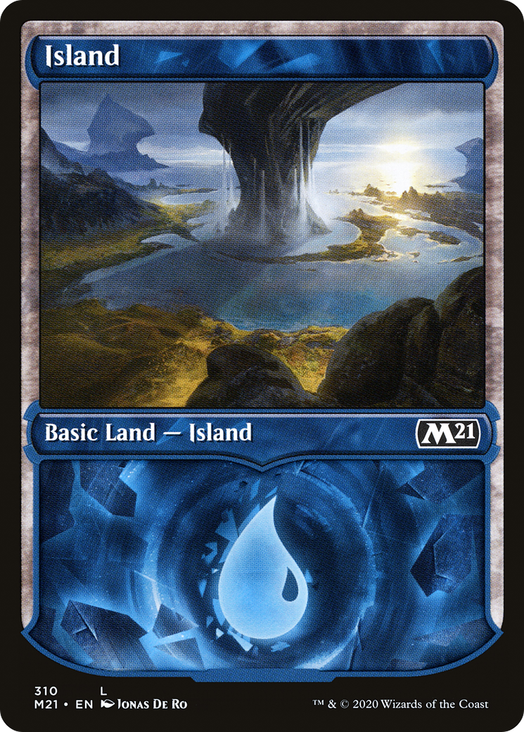 Island (M21-310) [Core Set 2021] (Showcase) Foil MTG Single Wizards of the Coast
