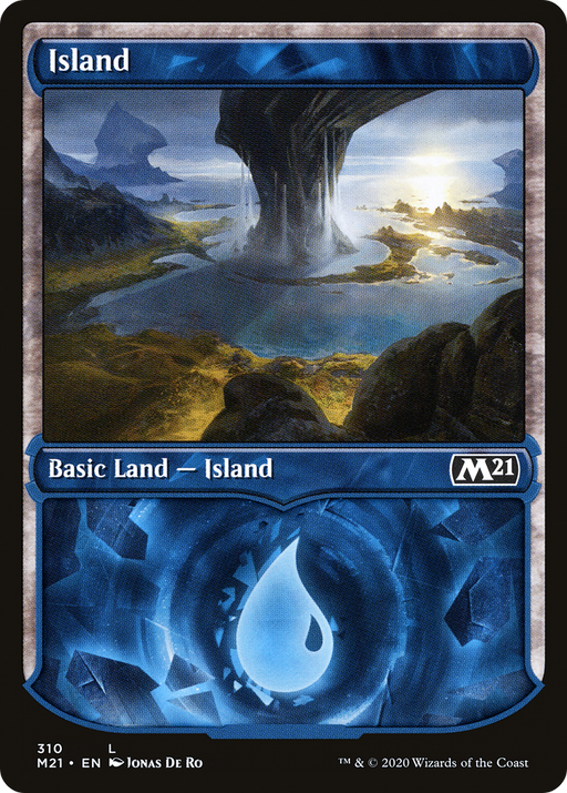 Island (M21-310) [Core Set 2021] (Showcase) Foil MTG Single Wizards of the Coast