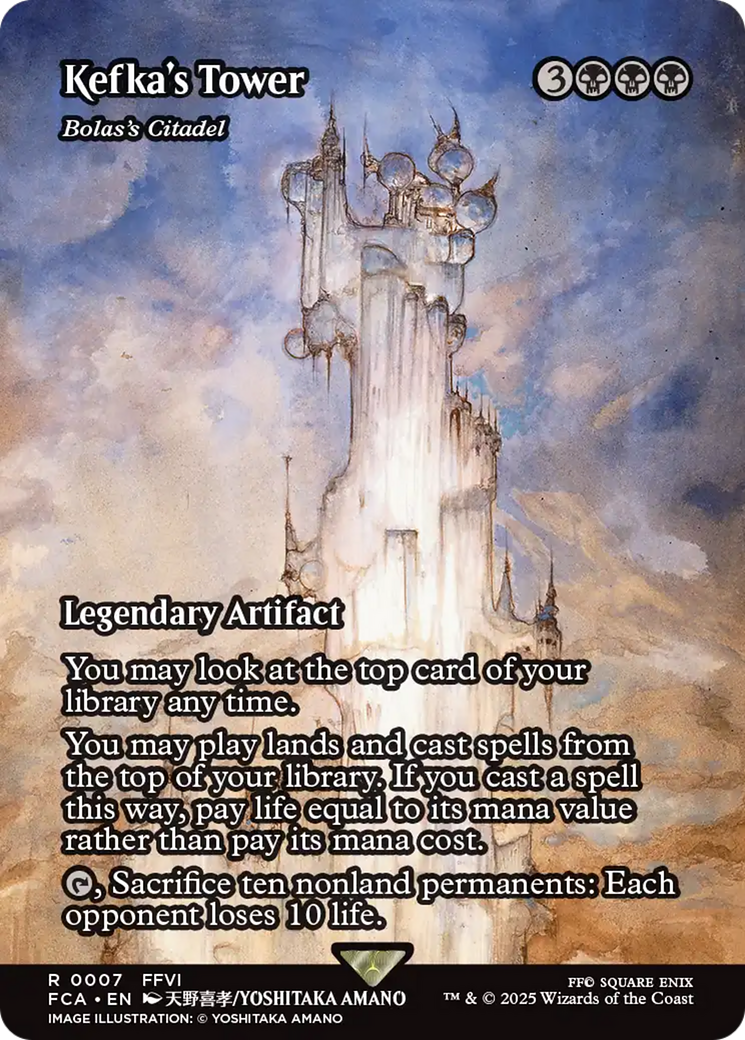 Kefka's Tower - Bolas's Citadel (Showcase) (FCA-007) [FINAL FANTASY: Through the Ages] / Kefka's Tower (Borderless) Foil MTG Single Wizards of the Coast
