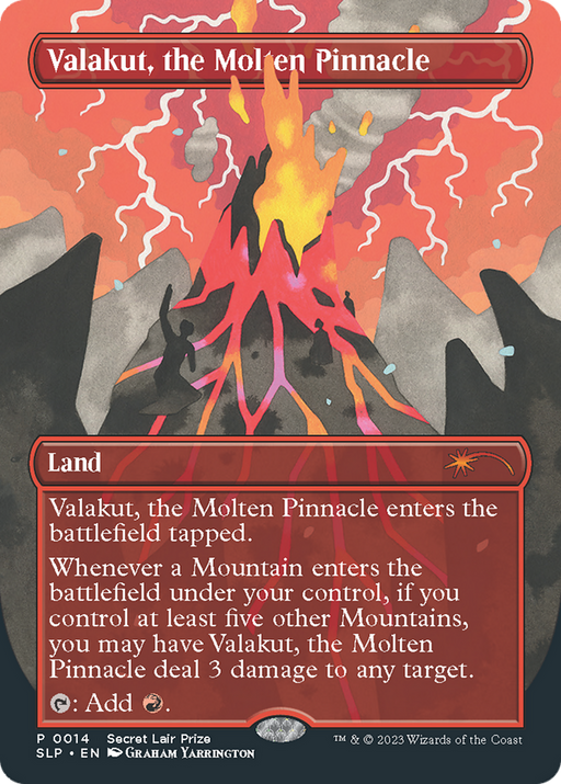Valakut, the Molten Pinnacle (SLP-014) [Secret Lair] Showdown (Borderless) MTG Single Wizards of the Coast