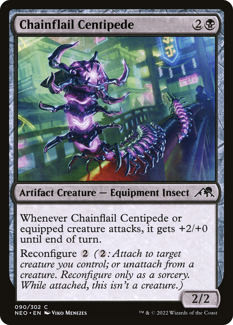 Chainflail Centipede (NEO-090) [Kamigawa: Neon Dynasty] MTG Single Wizards of the Coast