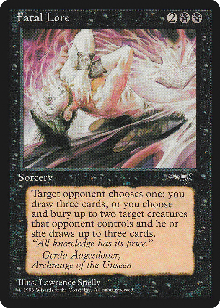 Fatal Lore (ALL-048) [Alliances] MTG Single Wizards of the Coast