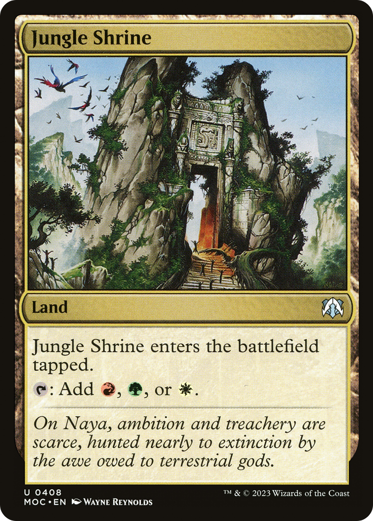 Jungle Shrine (MOC-408) [March of the Machine Commander] MTG Single Wizards of the Coast