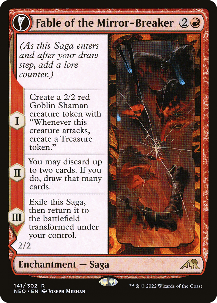 Fable of the Mirror-Breaker // Reflection of Kiki-Jiki (NEO-141) [Kamigawa: Neon Dynasty] Foil MTG Single Wizards of the Coast