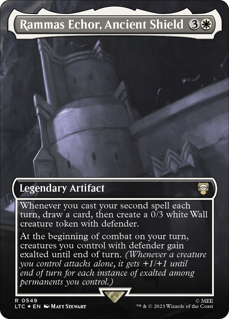 Rammas Echor, Ancient Shield (LTC-549) [Tales of Middle-earth Commander] (Borderless) Foil MTG Single Wizards of the Coast