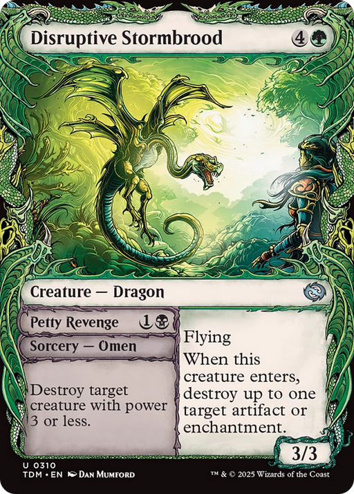 Disruptive Stormbrood (TDM-310) [Tarkir: Dragonstorm] (Showcase) Foil MTG Single Wizards of the Coast