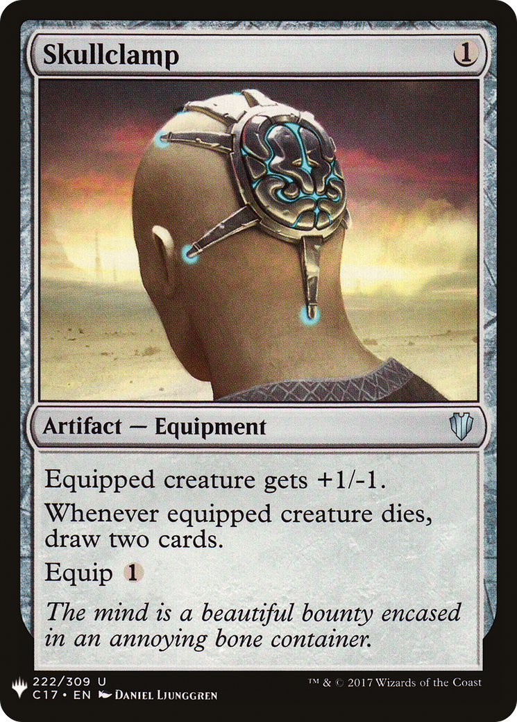 Skullclamp (C17) (LIST-222) [Mystery Booster] The List MTG Single Wizards of the Coast