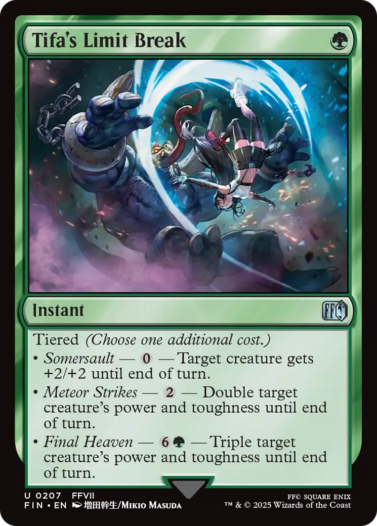 Tifa's Limit Break (FIN-207) [FINAL FANTASY] Foil MTG Single Wizards of the Coast