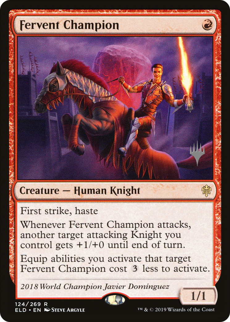Fervent Champion (PPELD-124) [Throne of Eldraine Promos] Foil MTG Single Wizards of the Coast
