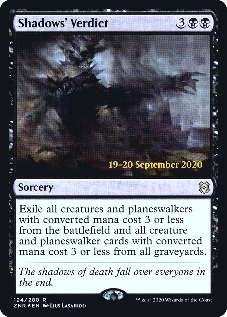 Shadows' Verdict (PRE-124) [Zendikar Rising Promos] Foil MTG Single Wizards of the Coast