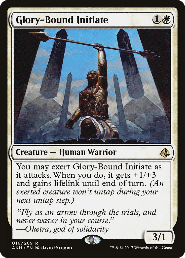 Glory-Bound Initiate (AKH-016) [Amonkhet] Foil MTG Single Wizards of the Coast