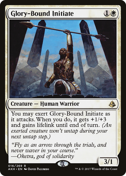 Glory-Bound Initiate (AKH-016) [Amonkhet] MTG Single Wizards of the Coast