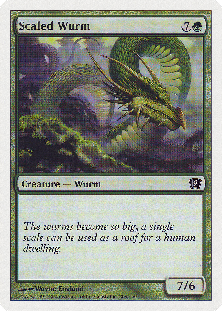 Scaled Wurm (9ED-269) [9th Edition] MTG Single Wizards of the Coast