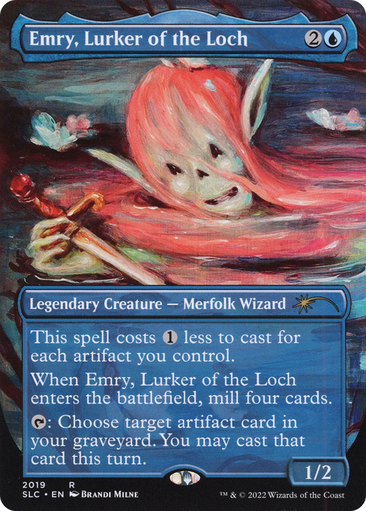 Emry, Lurker of the Loch (SLC-2019) [Secret Lair] Countdown Kit (Borderless) Foil MTG Single Wizards of the Coast