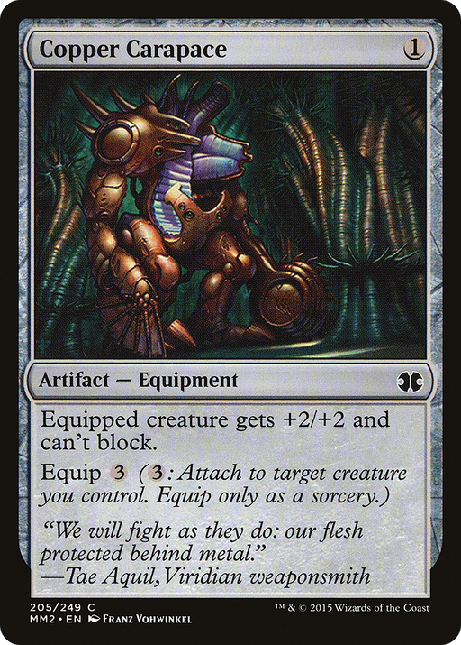 Copper Carapace (MM2-205) [Modern Masters 2015] MTG Single Wizards of the Coast
