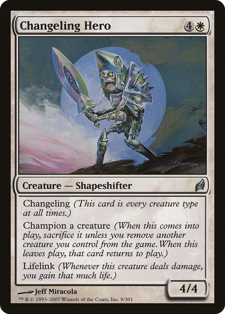 Changeling Hero (LRW-009) [Lorwyn] Foil MTG Single Wizards of the Coast