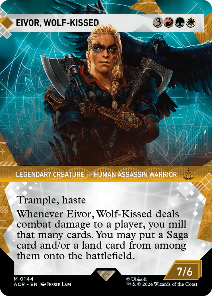 Eivor, Wolf-Kissed (ACR-144) [Assassin's Creed] (Showcase) (Borderless) MTG Single Wizards of the Coast