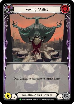 Vexing Malice (Red) [LGS057] (Promo)  Rainbow Foil Flesh And Blood Single Flesh And Blood   