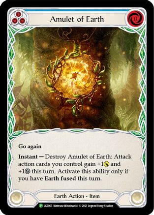Amulet of Earth [LGS063] (Promo)  Cold Foil Flesh And Blood Single Flesh And Blood   