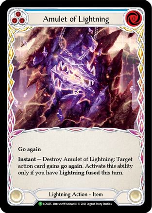 Amulet of Lightning [LGS065] (Promo)  Cold Foil Flesh And Blood Single Flesh And Blood   