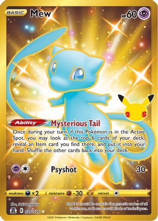 Mew (Secret) (25/25) Holofoil [Misc: Celebrations] Pokemon Single Pokémon